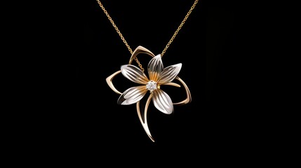 Canvas Print - necklace platinum gold silver