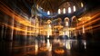 history blurred hagia sophia interior
