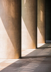 Poster - Columns building lighting shade shadow Architecture details