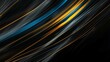 abstract lines on black background, subtle highlights in blue and unsaturated yellow, very minimal, wallpaper