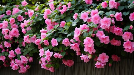 Poster - garden ivy pink