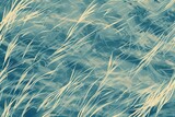 Fototapeta  - Gentle Water Flow Through Wavy Grass Seamless Pattern AI Image