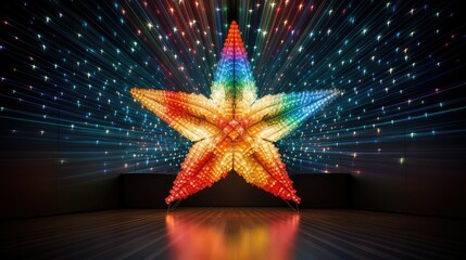 Wall Mural - unique christmas tree stars