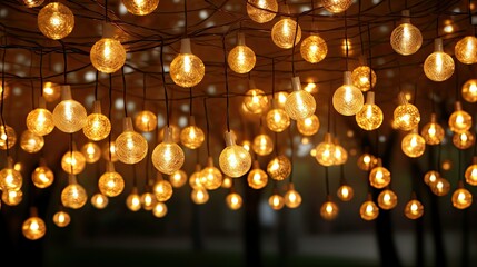 Canvas Print - cozy strand of lights