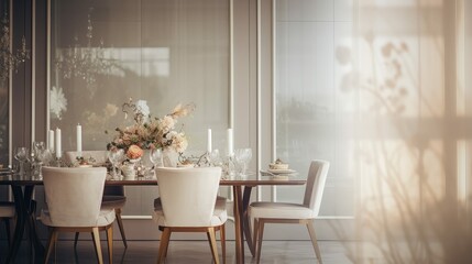 Wall Mural - elegant blurred beautiful interior