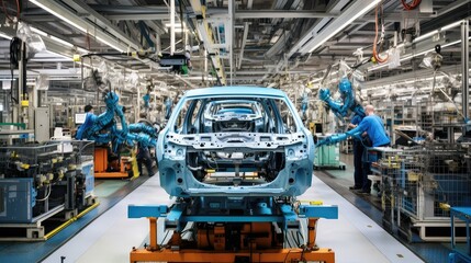 Poster - chassis line car production