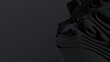 © RocknRoller Studios - Black 3D Ribbons arranged to create a Dark abstract wallpaper. 3D Render with copy-space.