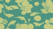 Seamless Koi fish colorful art pattern on a plain background, used for decoration.	
