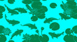 Seamless Koi fish colorful art pattern on a plain background, used for decoration.	
