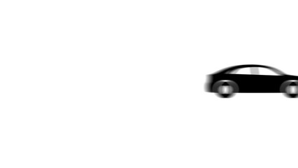 Poster - Animation set, car symbol. Animations: transparency, zooms, transition top to down, transition left to right, slide up to down, slide left to right