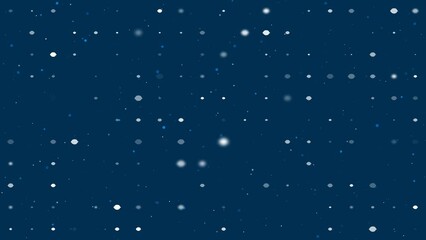 Poster - Template animation of evenly spaced lemon symbols of different sizes and opacity. Animation of transparency and size. Seamless looped 4k animation on dark blue background with stars