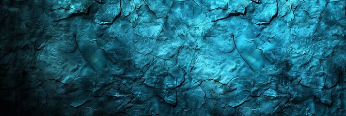 Poster - Blue geometric gradient shapes banner with concrete stone pattern for website and print design