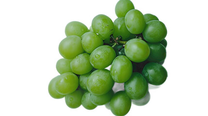  Grape in delicious food style, top view on transparent white background