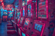 Slot machines in casinos, gambling for money