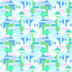 Poster - Colorful seamless mosaic pattern background - abstract vector graphic design