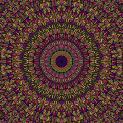 Poster - Geometrical circular tiled pattern mosaic background - psychedelic abstract vector design from triangles