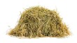 Hay Pile on White. Isolated Image of Hayrick Stack with Dry Grass and Barley Straws. Agriculture Background for Autumn-themed Designs