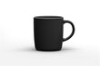 black coffee mug on white background. Generative Ai
