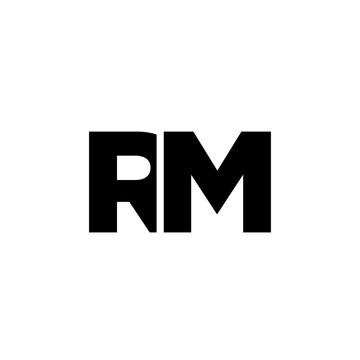 Letter R and M, RM logo design template. Minimal monogram initial based logotype.