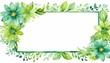 © Александр Бердюгин - Immerse yourself in nature with our watercolor green floral frame mockup