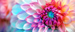 Macro flower in vibrant color closeup. Generative ai design concept.