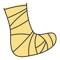 Poster - Premium download icon of foot bandage 

