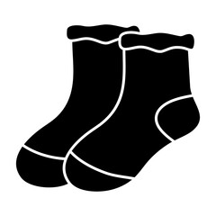 Poster - A solid design icon of socks

