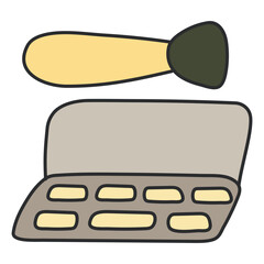 Sticker - Modern design icon of makeup kit

