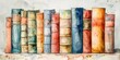 A Collection of Knowledge A Watercolor Illustration of a Bookshelf Generative AI