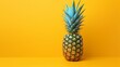 Tropical Pineapple Delight on solid background.