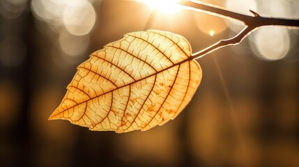 Poster - veins tree leaves sun