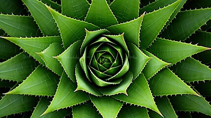 Canvas Print - plant aloe top view