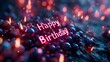 a minimalist Happy Birthday message, with clean lines and refined typography, adding a touch of sophistication to any celebration, in cinematic 16k resolution.