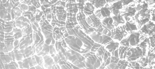 Wall Mural - Clear white water surface with beautiful splashing ripples and bubbles. Natural reflection sunlight on water texture. Abstract summer banner background