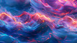 data streaming background with colorful lines of light and information, data streaming ,Neon lights Chromatic Holographic liquid dynamic shapes on dark background
