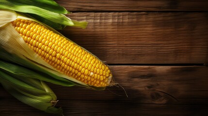 Sticker - rustic food corn background