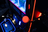 Fototapeta Miasto - Casino gambling blackjack and slot machines waiting for gamblers and tourist to
