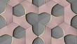 © ADDICTIVE STOCK - Elegant 3D Geometric Wallpaper Pattern in Pink and Gray