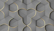 © ADDICTIVE STOCK - Geometric 3D Wallpaper Design with Gold Accents