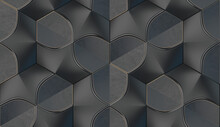Seamless 3D Geometric Wallpaper Design