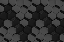 3D Hexagon Mosaic Pattern For Modern Design
