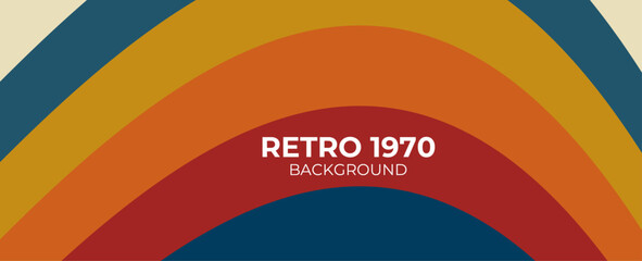 Wall Mural - Minimal retro background with colroful stripes. 60s, 70s, 80s, 90s lines. suit for banner, cover, poster, card, flyer, brochure, website, greeting card. Eps10 vector.