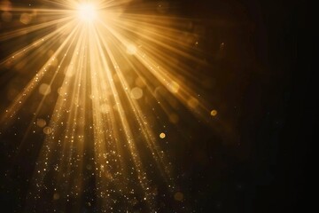 Wall Mural - sunlight overlay on black background for design with special effects.