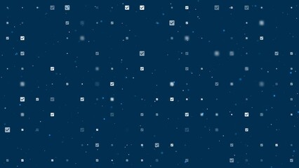 Poster - template animation of evenly spaced checkbox symbols of different sizes and opacity. animation of tr