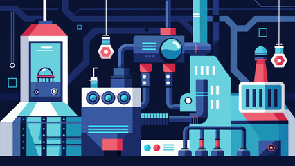 An array of unique futuristiclooking machines line the walls of a microfactory highlighting the tingedge technology being utilized in the