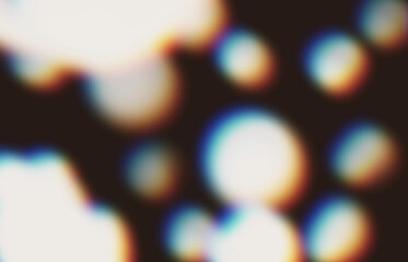 Wall Mural - abstract defocused image with chromatic aberration effect. speculars and light.