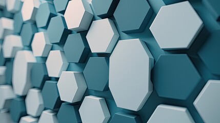 Wall Mural - Hexagon tech background. Generative AI