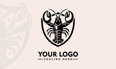 Wall Mural - Vintage Lobster Logo Vector Unique Design for Business Identity Premium Lobster Symbol for Branding