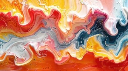 Poster - Diverse colors and shapes create a vibrant abstract painting