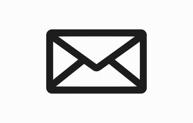 Poster - Black and white envelope icon
